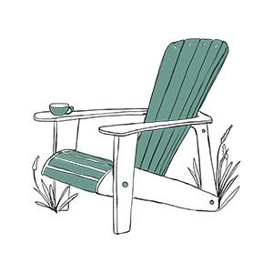 Icon mit einem Gartenstuhl für das Projekt Gartenmöbel streichen