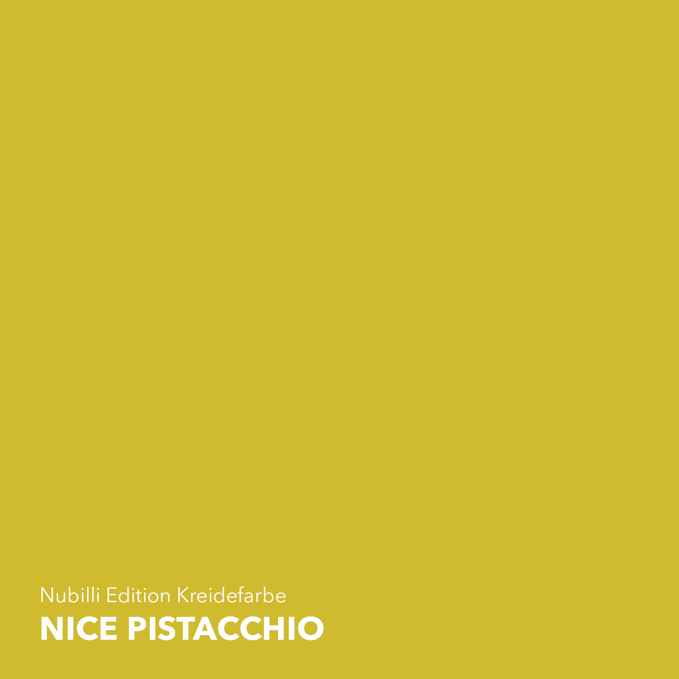 Lebhaftes, warmes Gelb-Grün Nice Pistacchio aus der Nubilli Edition